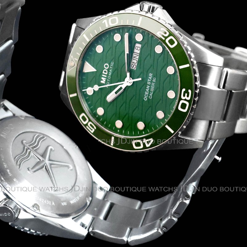 金鐸精品~2511 MIDO 美度 OCEAN STAR 200C海洋之星綠陶瓷圈 自動上鍊男用腕錶-6
