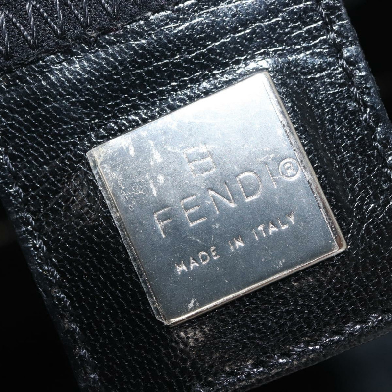 【日本直送】FENDI Mamma Baguette 肩背包 尼龍 黑色 銀色 正品 am10851V-20