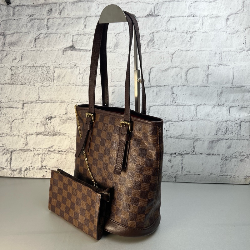 LV棋盤格子母包/托特包-2