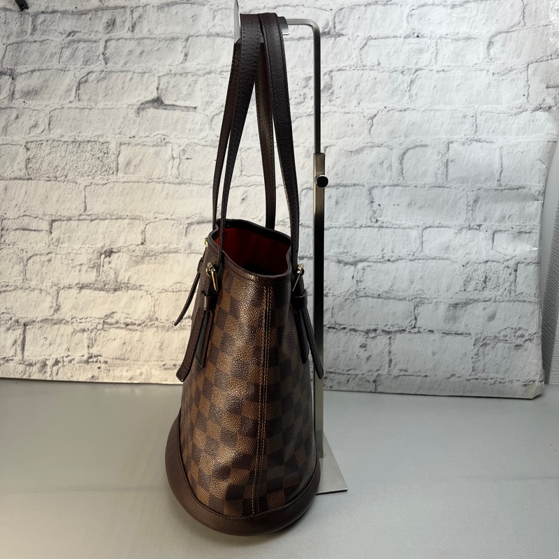 LV棋盤格子母包/托特包-4