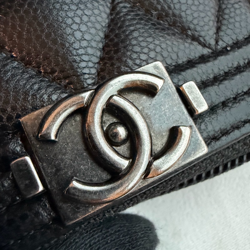 CHANEL 黑銀零錢包 boy🖤好可愛-2