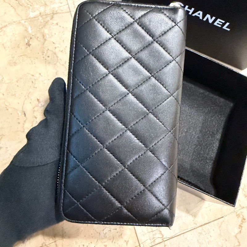 CHANEL 黑銀長夾 🖤錢錢躺得舒服才會越來越多錢-7