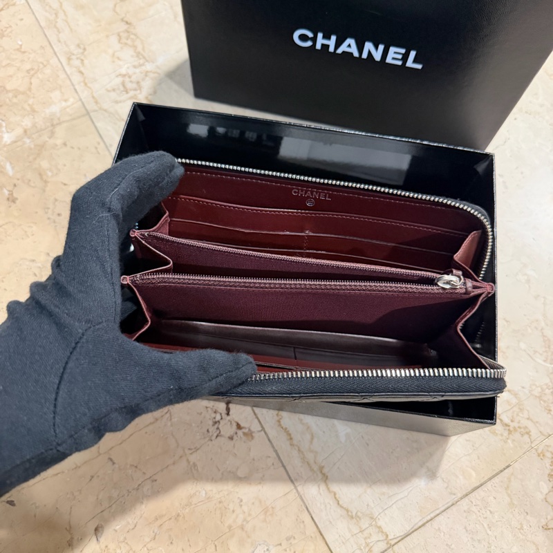 CHANEL 黑銀長夾 🖤錢錢躺得舒服才會越來越多錢-14