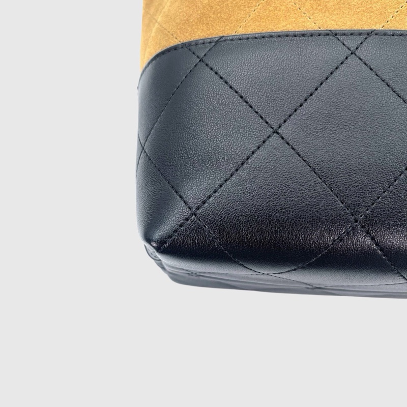 「JL精品代購」全新未使用品  大全套 香奈兒25A拼色拼皮2way麂皮hobo-8