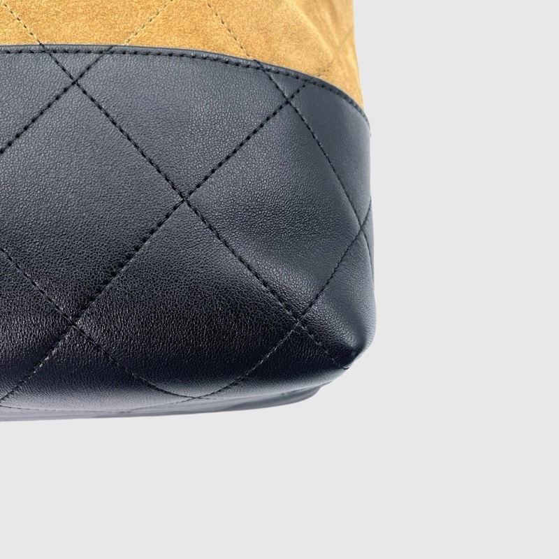 「JL精品代購」全新未使用品  大全套 香奈兒25A拼色拼皮2way麂皮hobo-9