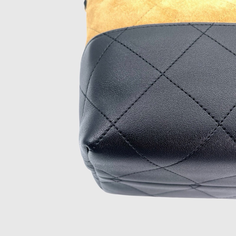 「JL精品代購」全新未使用品  大全套 香奈兒25A拼色拼皮2way麂皮hobo-10