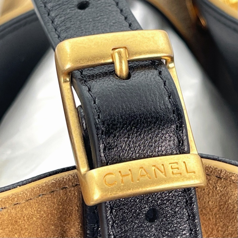 「JL精品代購」全新未使用品  大全套 香奈兒25A拼色拼皮2way麂皮hobo-14