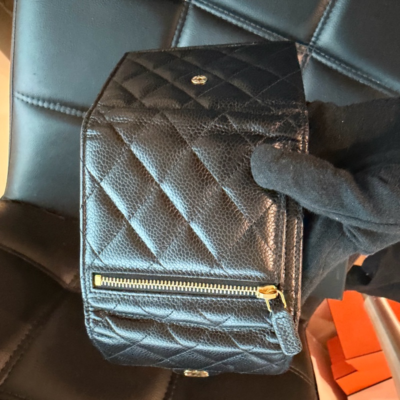 CHANEL  三折短夾 購證 盒子🖤-7