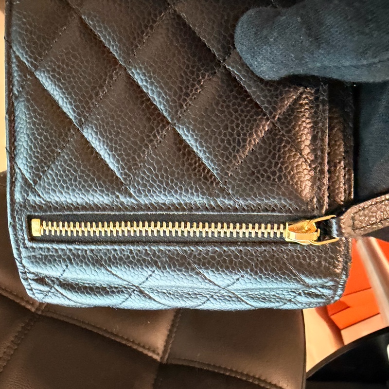 CHANEL  三折短夾 購證 盒子🖤-8