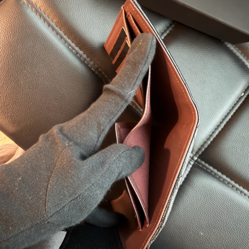 CHANEL  三折短夾 購證 盒子🖤-10