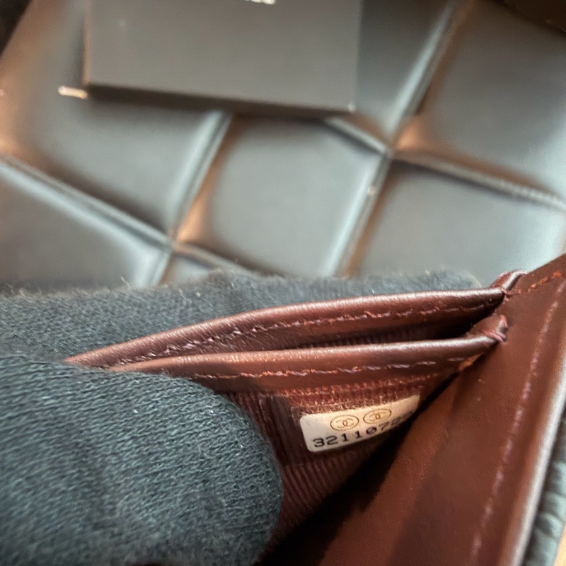 CHANEL  三折短夾 購證 盒子🖤-12