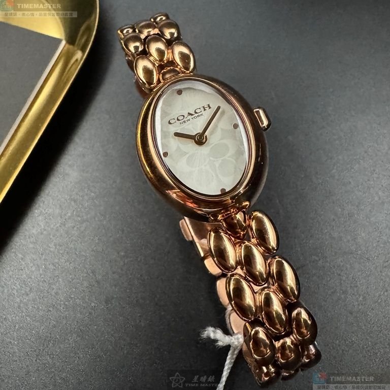 COACH手錶,編號CH00267,22mm28mm玫瑰金色錶殼,玫瑰金色錶帶款-1