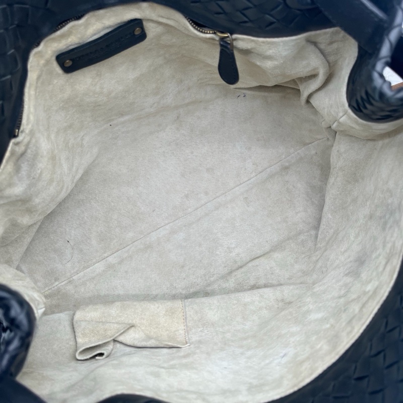 「JL精品代購」bottega veneta BV經典黑色編織雙橋手提托特包-15