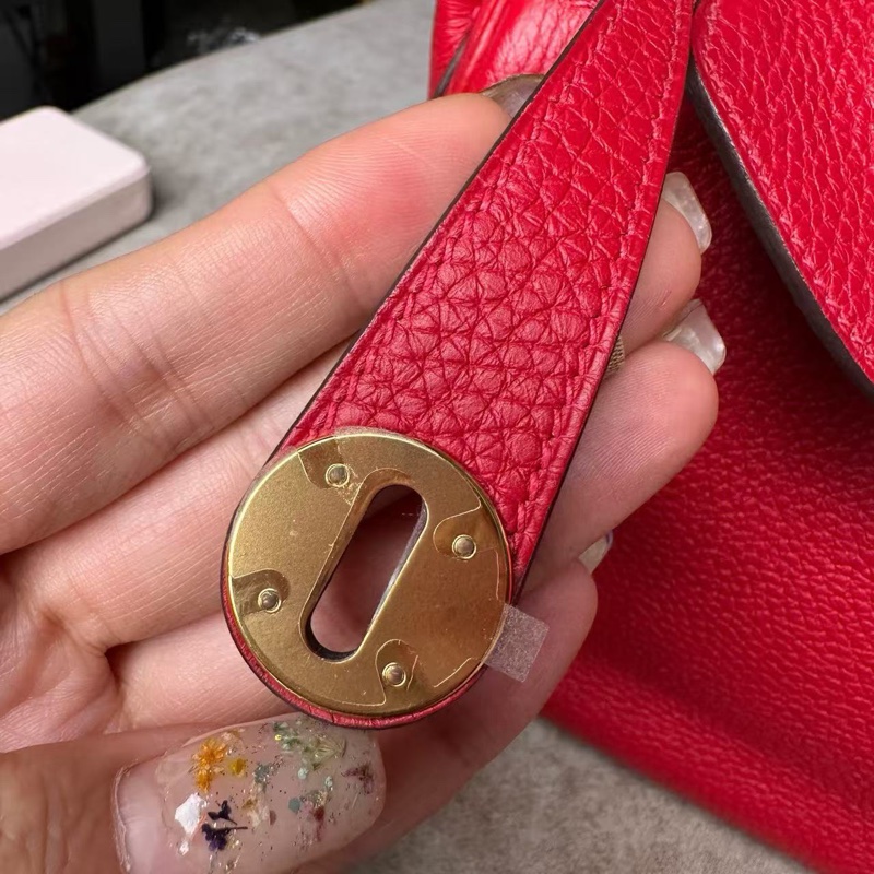 🌈Hermes❤️Lindy 26❤️紅色金扣🌟98新🌟TC皮🌟愛馬仕🌟-2
