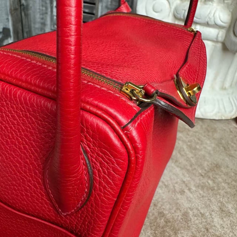 🌈Hermes❤️Lindy 26❤️紅色金扣🌟98新🌟TC皮🌟愛馬仕🌟-7