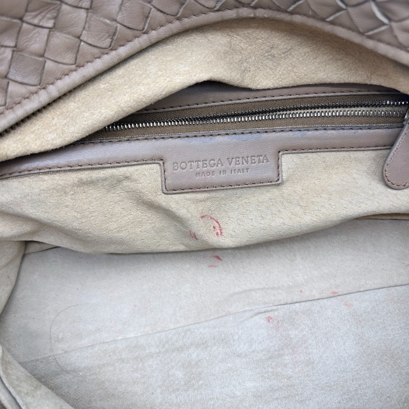 「JL精品代購」bottega veneta BV 卡其色編織小波士頓腋下手提包-15