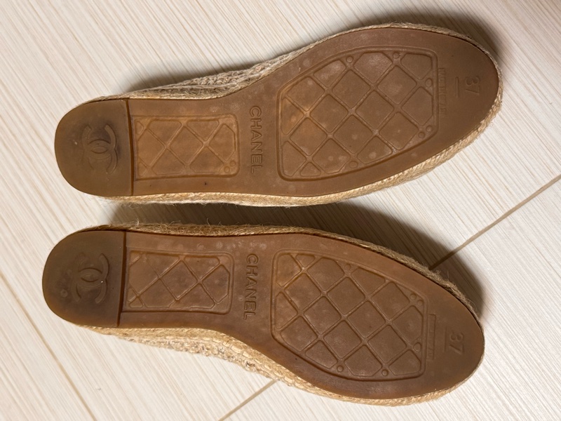 Chanel 草編鞋 37號-3