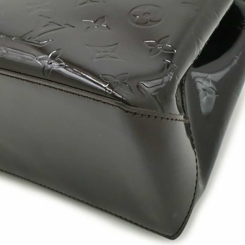 路易威登 Monogram Vernis Wilshire PM 手提包，紫紅色漆皮小牛皮 M93641-3