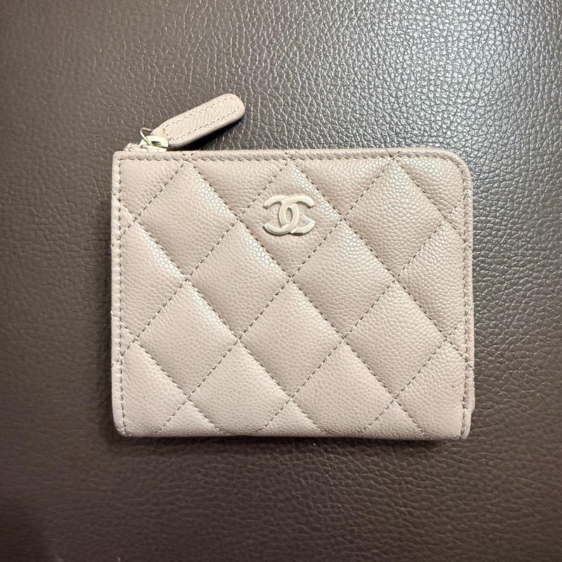 Chanel 26新色 L 拉鏈 短夾 錢包 圖6為同款內部-0