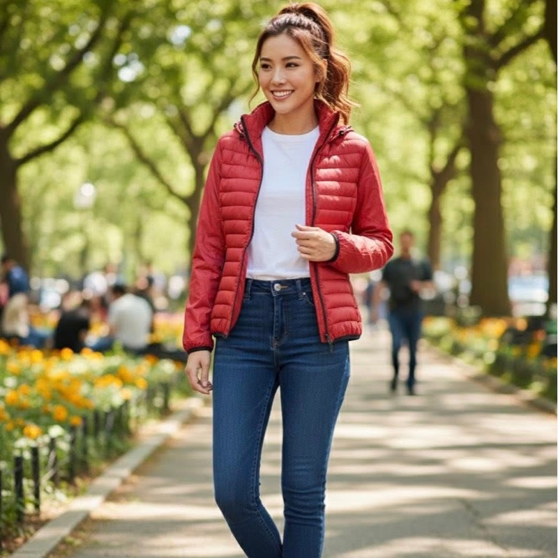 BURBERRY GOLF 紅色 二穿羽絨背心（帽和袖可收）-0