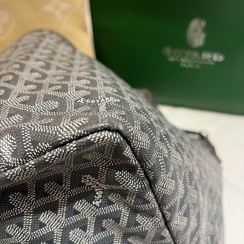 GOYARD 戈雅 Saint louis PM 灰色中款 手提包 肩背包 購物袋 托特包-9