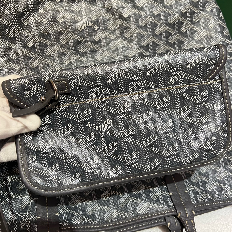 GOYARD 戈雅 Saint louis PM 灰色中款 手提包 肩背包 購物袋 托特包-14