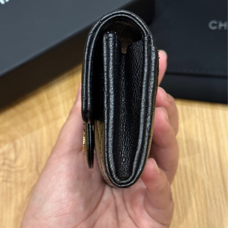 🖤【CHANEL 香奈兒 拉鍊卡夾｜黑金｜晶片款】✨-8