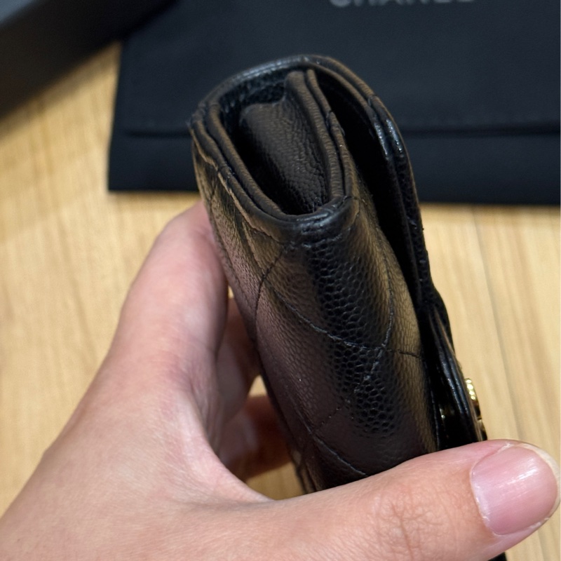 🖤【CHANEL 香奈兒 拉鍊卡夾｜黑金｜晶片款】✨-10