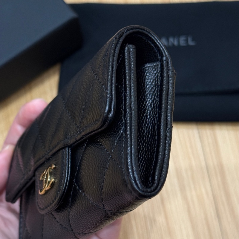 🖤【CHANEL 香奈兒 拉鍊卡夾｜黑金｜晶片款】✨-11