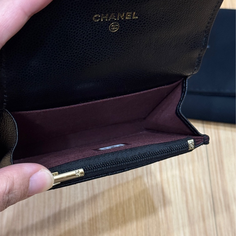 🖤【CHANEL 香奈兒 拉鍊卡夾｜黑金｜晶片款】✨-15