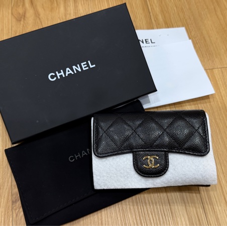 🖤【CHANEL 香奈兒 拉鍊卡夾｜黑金｜晶片款】✨-18