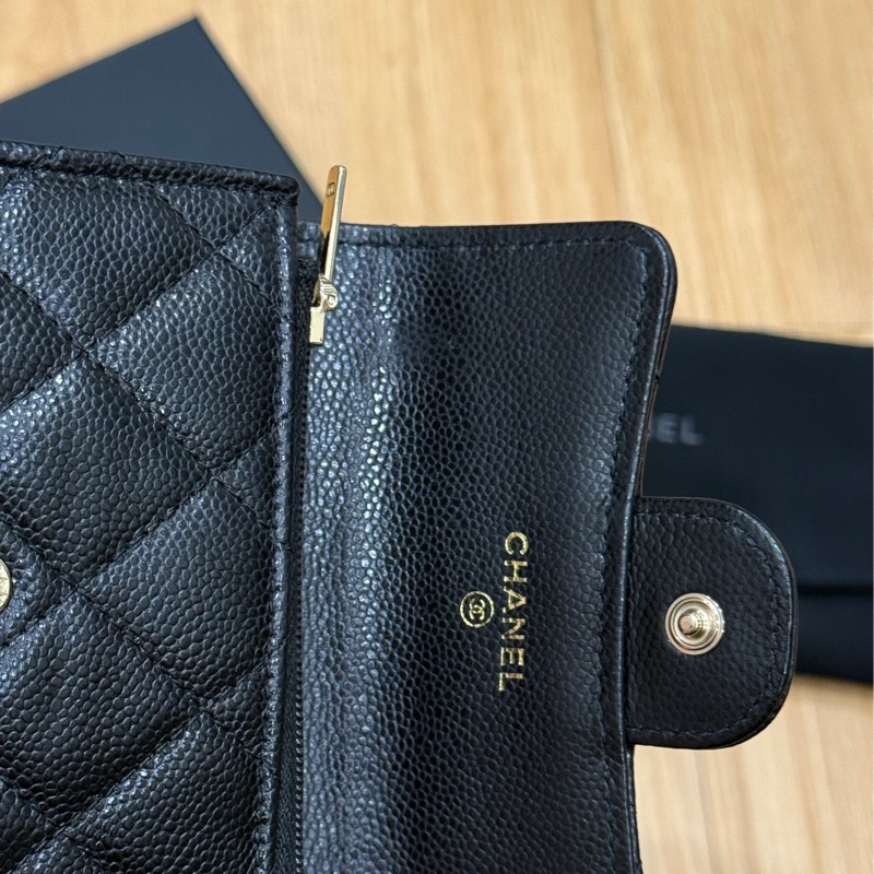 🖤【CHANEL 香奈兒 拉鍊卡夾｜黑金｜晶片款】✨-20