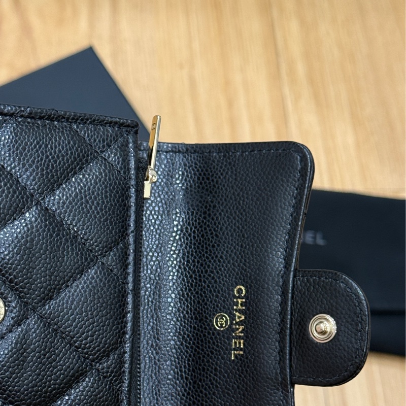 🖤【CHANEL 香奈兒 拉鍊卡夾｜黑金｜晶片款】✨-22