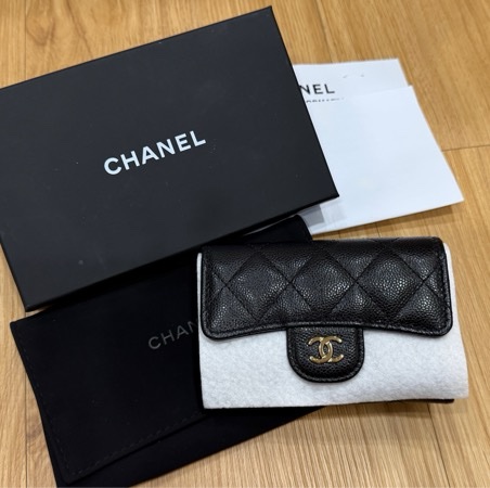 🖤【CHANEL 香奈兒 拉鍊卡夾｜黑金｜晶片款】✨-1