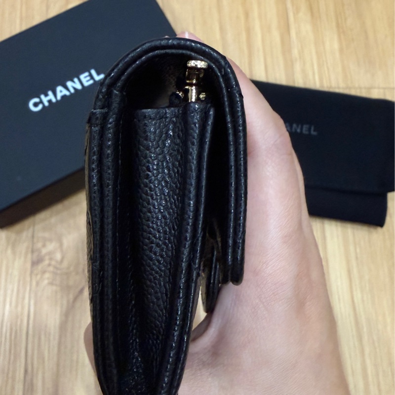 🖤【CHANEL 香奈兒 拉鍊卡夾｜黑金｜晶片款】✨-4