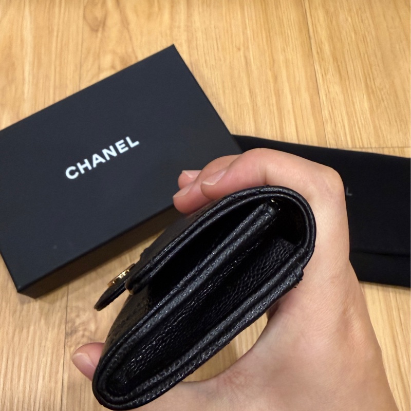 🖤【CHANEL 香奈兒 拉鍊卡夾｜黑金｜晶片款】✨-5