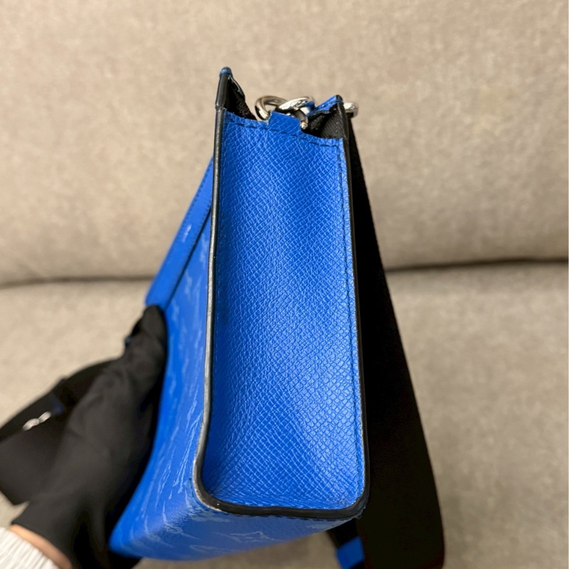 LV藍色二合一側背包-1