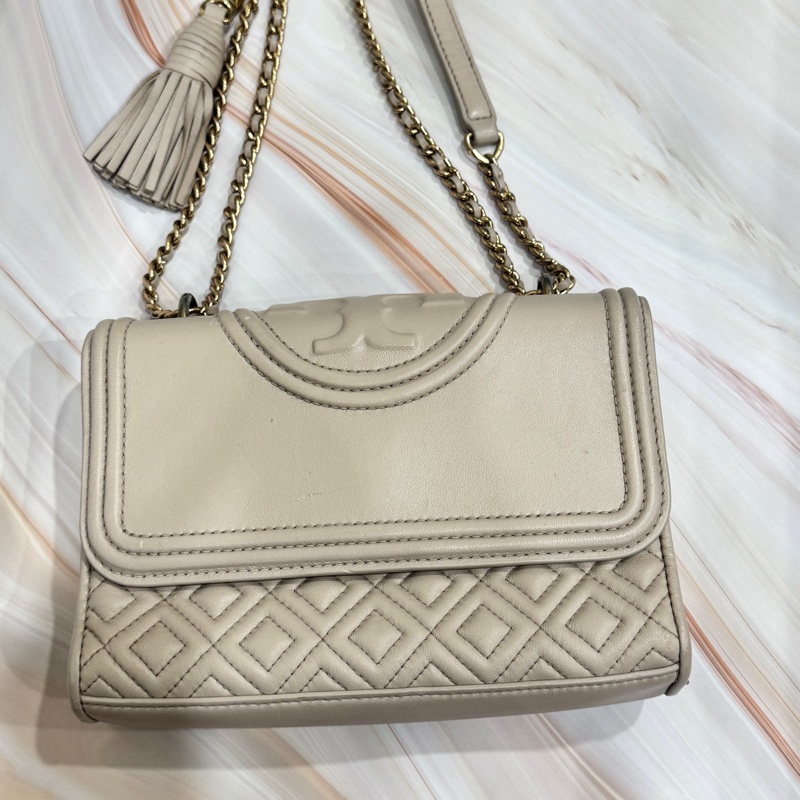 超便宜❗️Tory Burch粉色7成新 小羊皮包-0