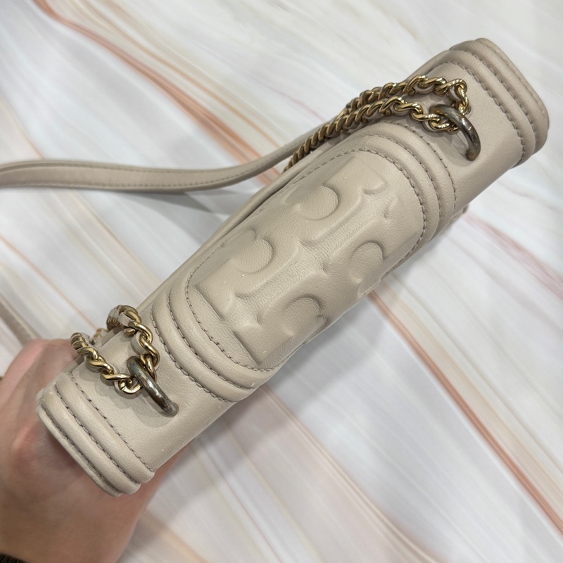 超便宜❗️Tory Burch粉色7成新 小羊皮包-1