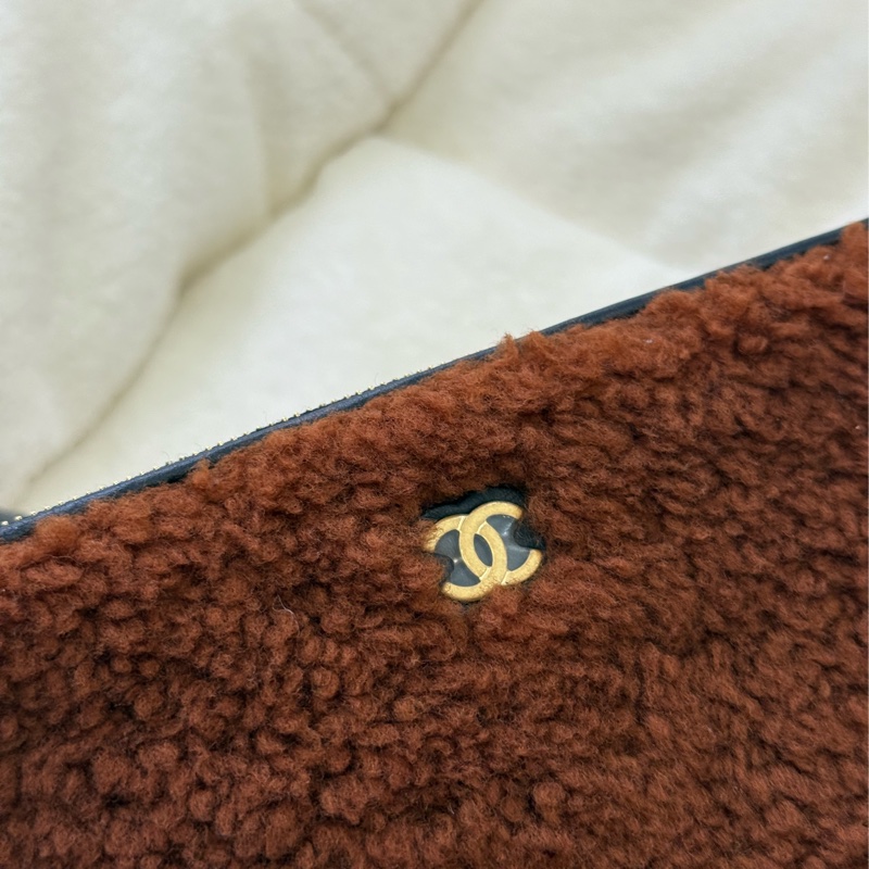 (台灣購證🇹🇼全配）Chanel 22Bag泰迪熊🧸羊羔绒中號✨最新晶片款-11