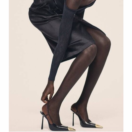 Saint Laurent 女士 JEANNE 露跟高跟涼鞋34 35 35.5 36 36.5 37 37.5 38 38.5 39 39.5 40 40.5 41 41.5 42碼跟高: 11cm-4