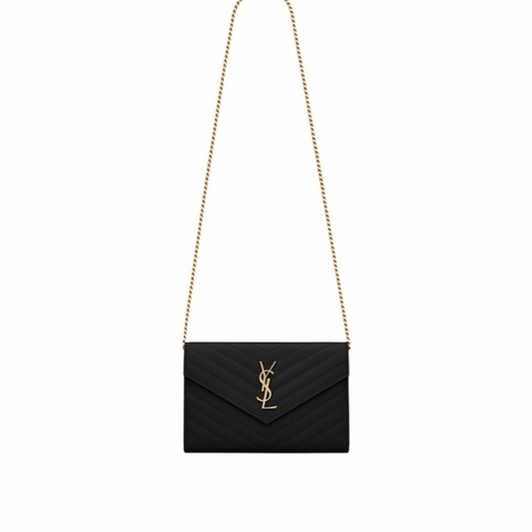 Saint Laurent 女士 CASSANDRE 粒紋鏈條單肩包均碼碼常規、22.5cm*4cm*14cm