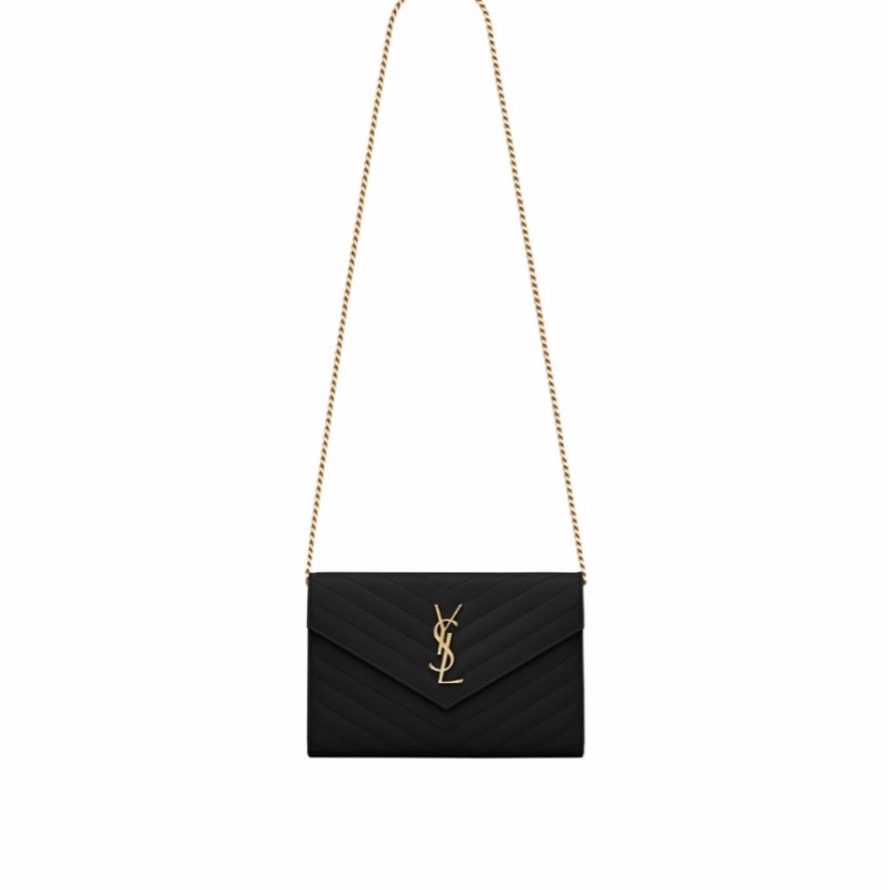 Saint Laurent 女士 CASSANDRE 粒紋鏈條單肩包均碼碼常規、22.5cm*4cm*14cm-0