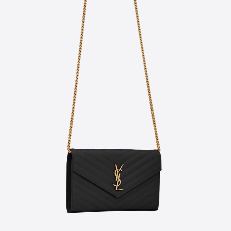Saint Laurent 女士 CASSANDRE 粒紋鏈條單肩包均碼碼常規、22.5cm*4cm*14cm-1