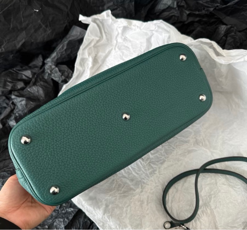 Hermes 愛馬仕 bolide保齡球31 尺寸31x22 刻印:框R 絲絨綠-3