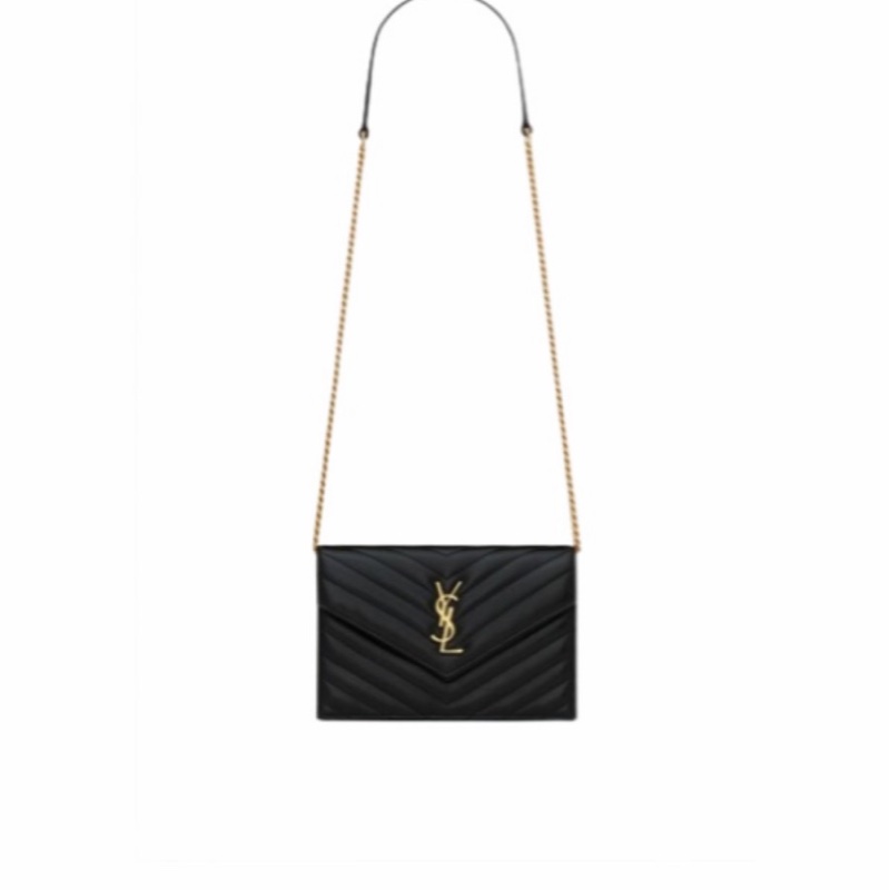Saint Laurent 女士 CASSANDRE 信封鏈條錢包均碼碼19cm*3.5cm*12.5cm-0