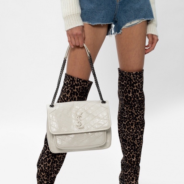 Saint Laurent 女士 NIKI中號折疊復古單肩包均碼碼中號、28cm*8.3cm*20cm-2