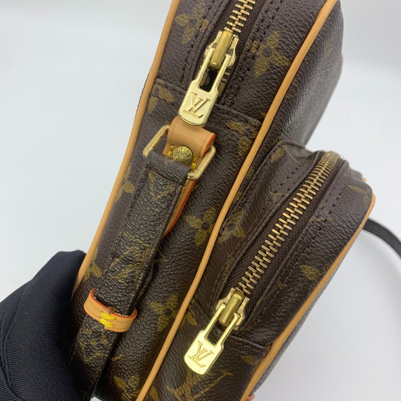 Louis Vuitton 老花雙層相機包，LV經典包，路易威登，麻將包，側背包，斜背包，二手真品，正品，現貨，免運-10