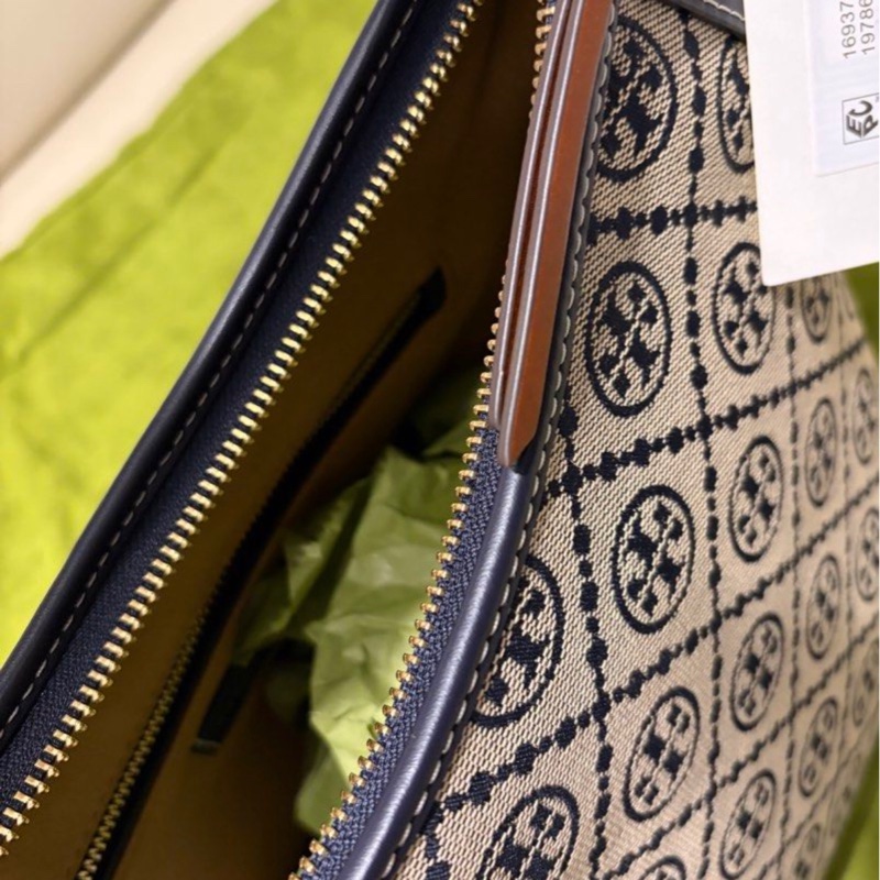 Tory Burch T Monogram 經典提花+皮革背帶肩背包、斜背包兩用-8