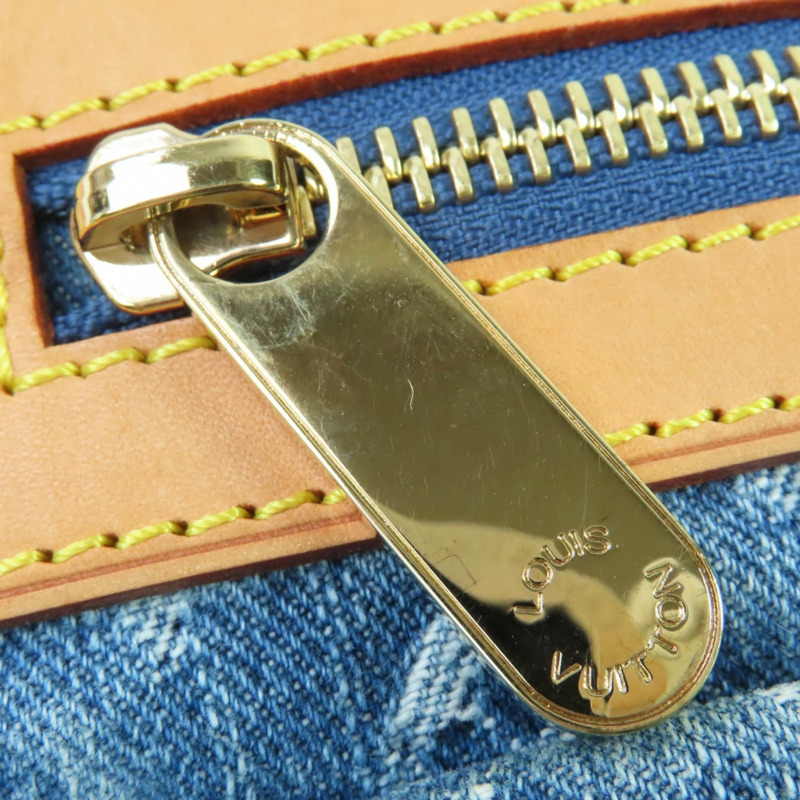 路易威登 M95049 Monogram Denim Baggy PM 手提包,藍色,附防塵袋,法國製造,女士款-9